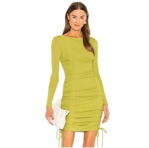 Camila Coelho Tiara Mini Dress In Yellow Green Size X- Small
